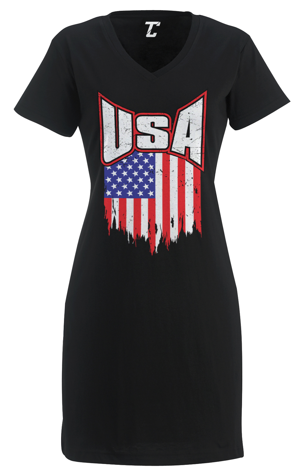 Torn USA Flag – United States America 4th Of July Pride Women&rsquo;s Dress