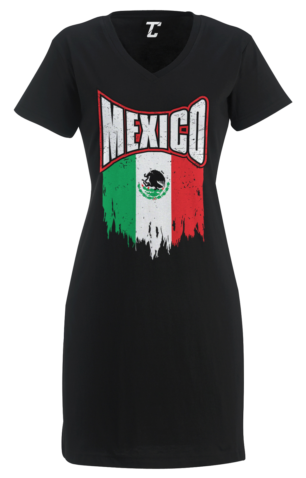 Torn Mexico Flag – Mexican Heritage Country Proud Pride Women’s Dress
