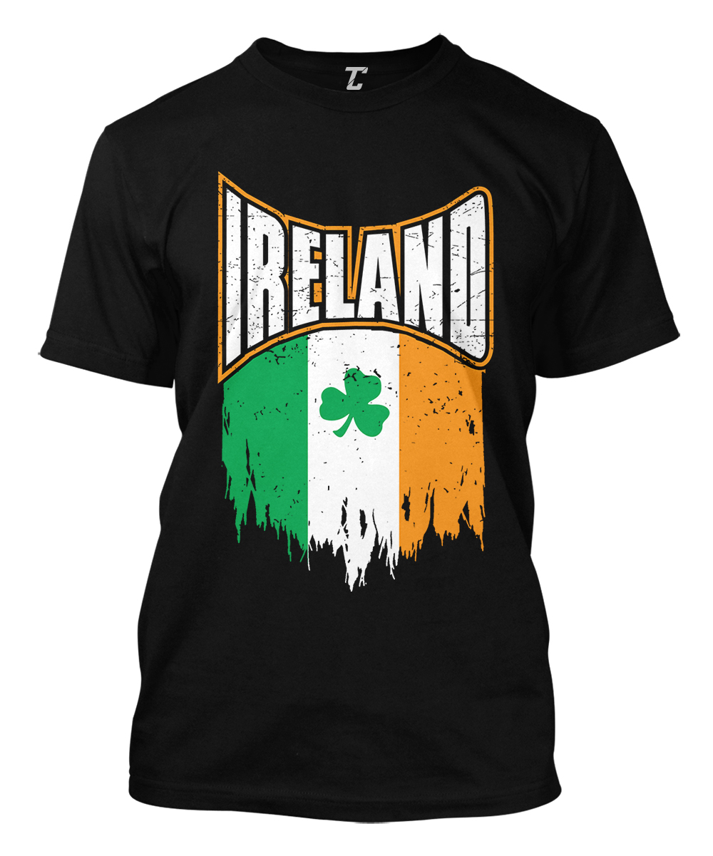 Torn Ireland Flag – St. Patrick’s Day Irish Proud Pride Men’s T-shirt