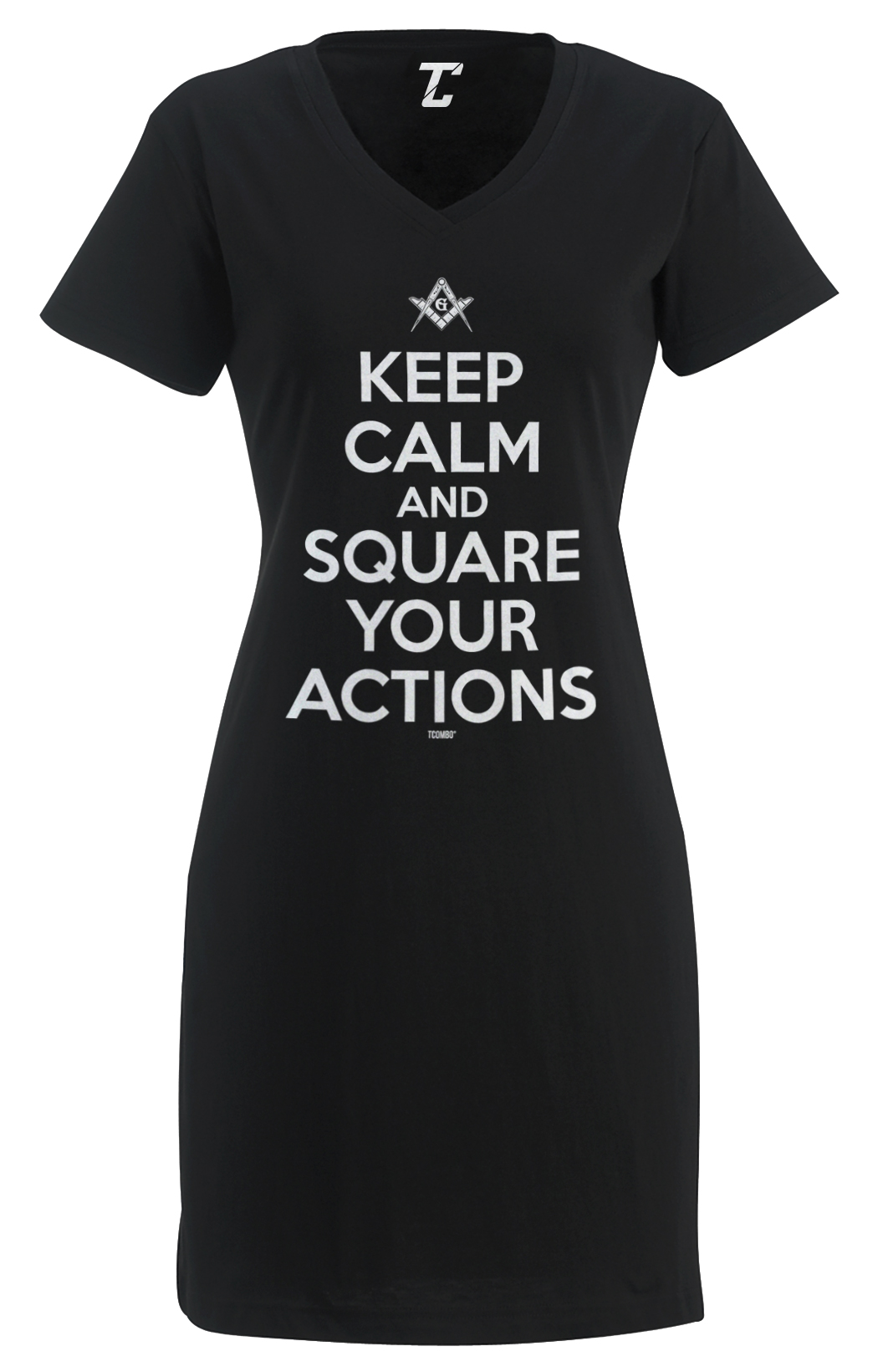 Keep Calm And Square Your Actions – Freemason Compass Women&rsquo;s Dress