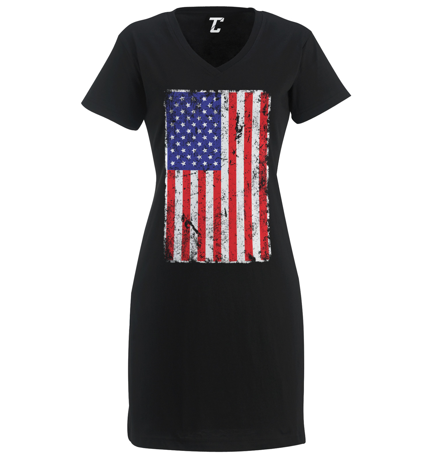 Distressed USA Flag – United States America 4th Of July Women&rsquo;s Dress
