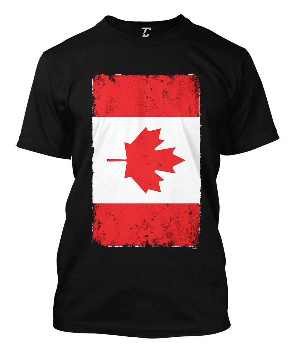 Distresed Canada Flag – Canadian Maple Leaf Eh? Pride Men’s T-shirt