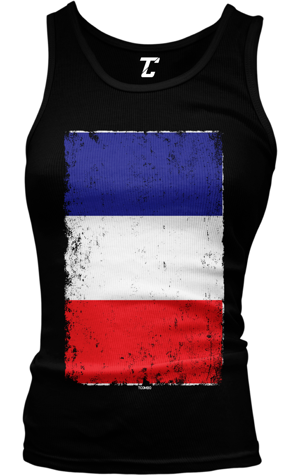 Distressed France Flag – French Paris Heritage Pride Juniors Tank Top