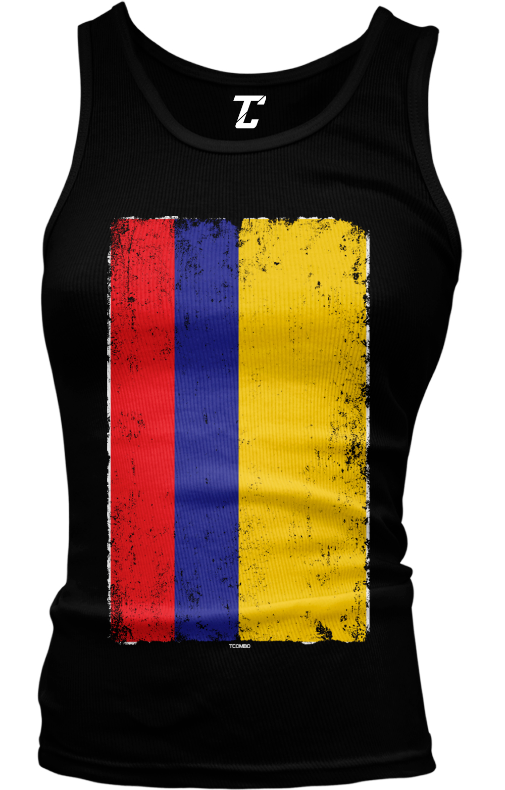 Distressed Colombia Flag – Colombian Heritage Pride Juniors Tank Top