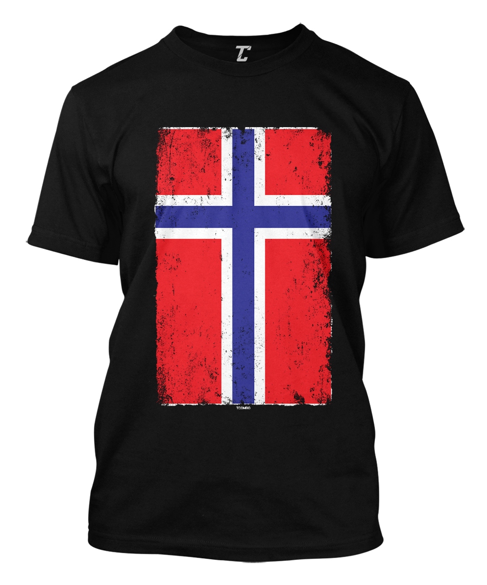 Distressed Norway Flag – Norwegian Heritage Proud Pride Men&rsquo;s T-shirt