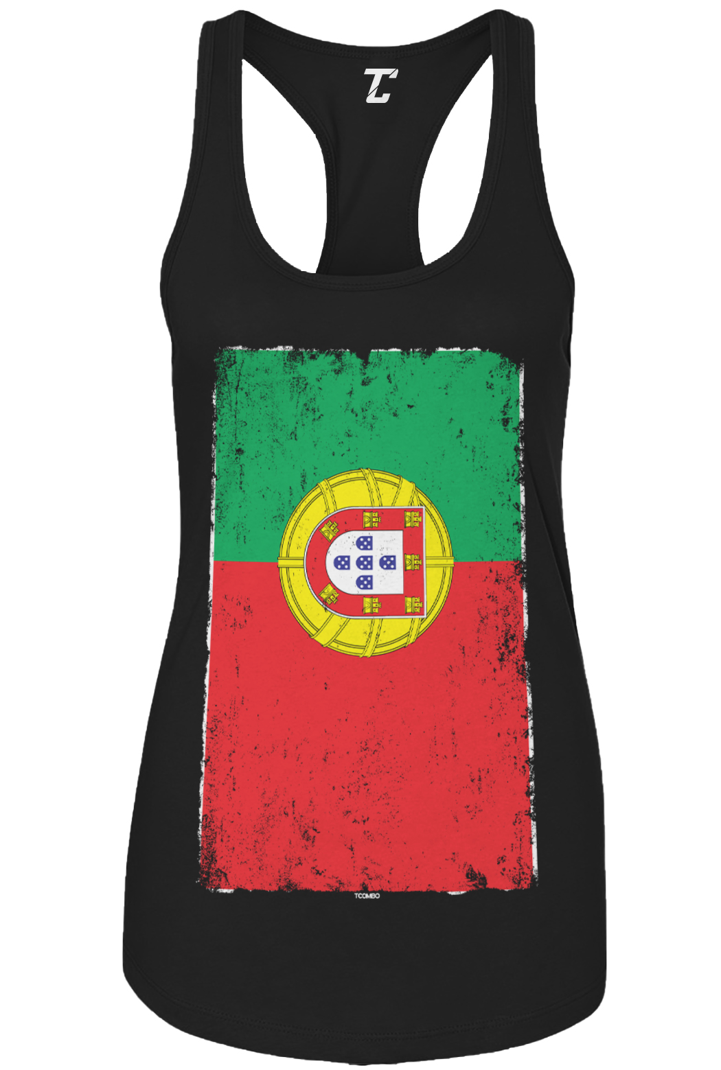 Distressed Portugal Flag – Portugese Heritage Pride Women’s Tank