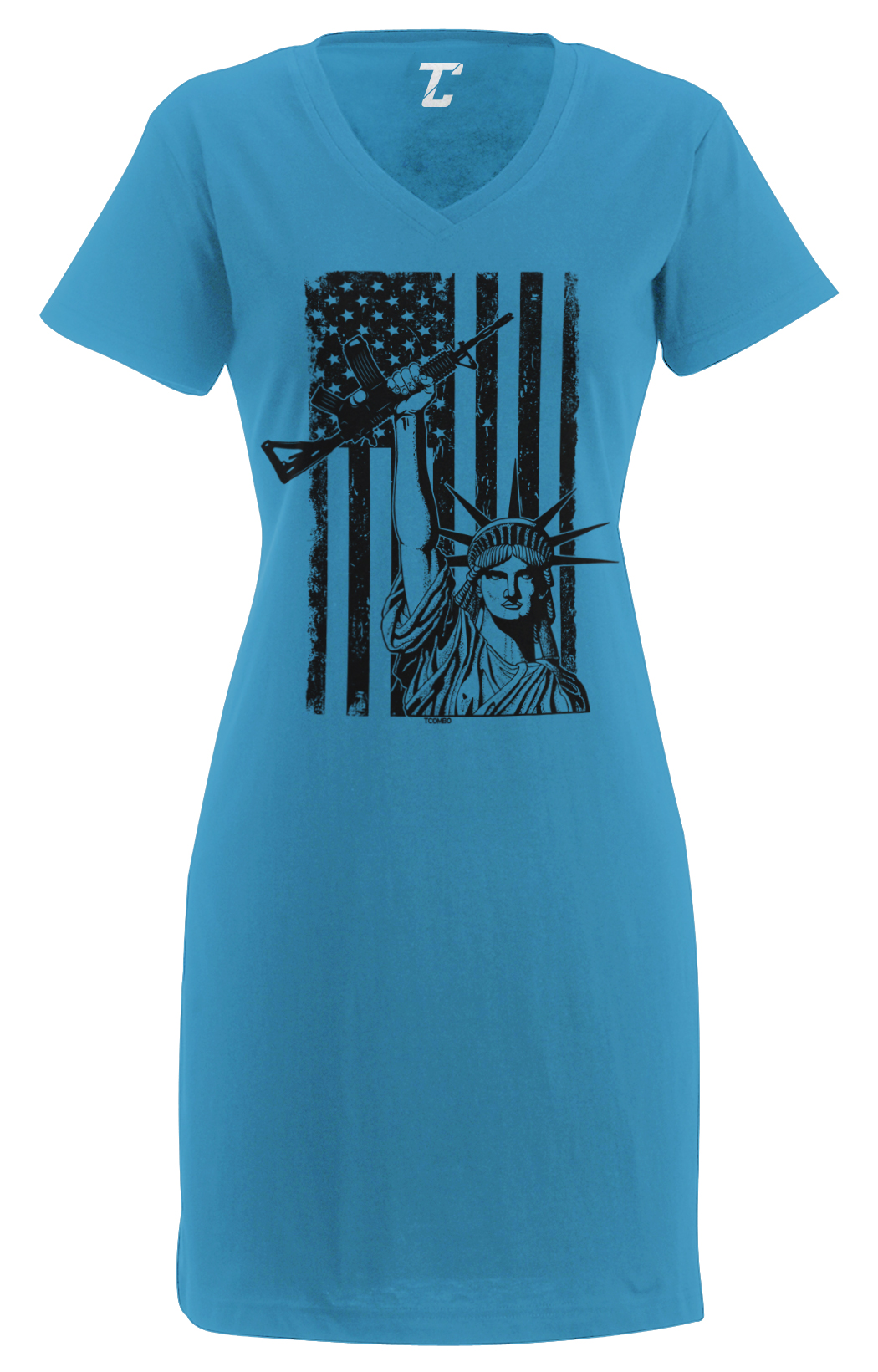 Statue Of Liberty Assault Rifle – USA Flag Freedom Women&rsquo;s Dress