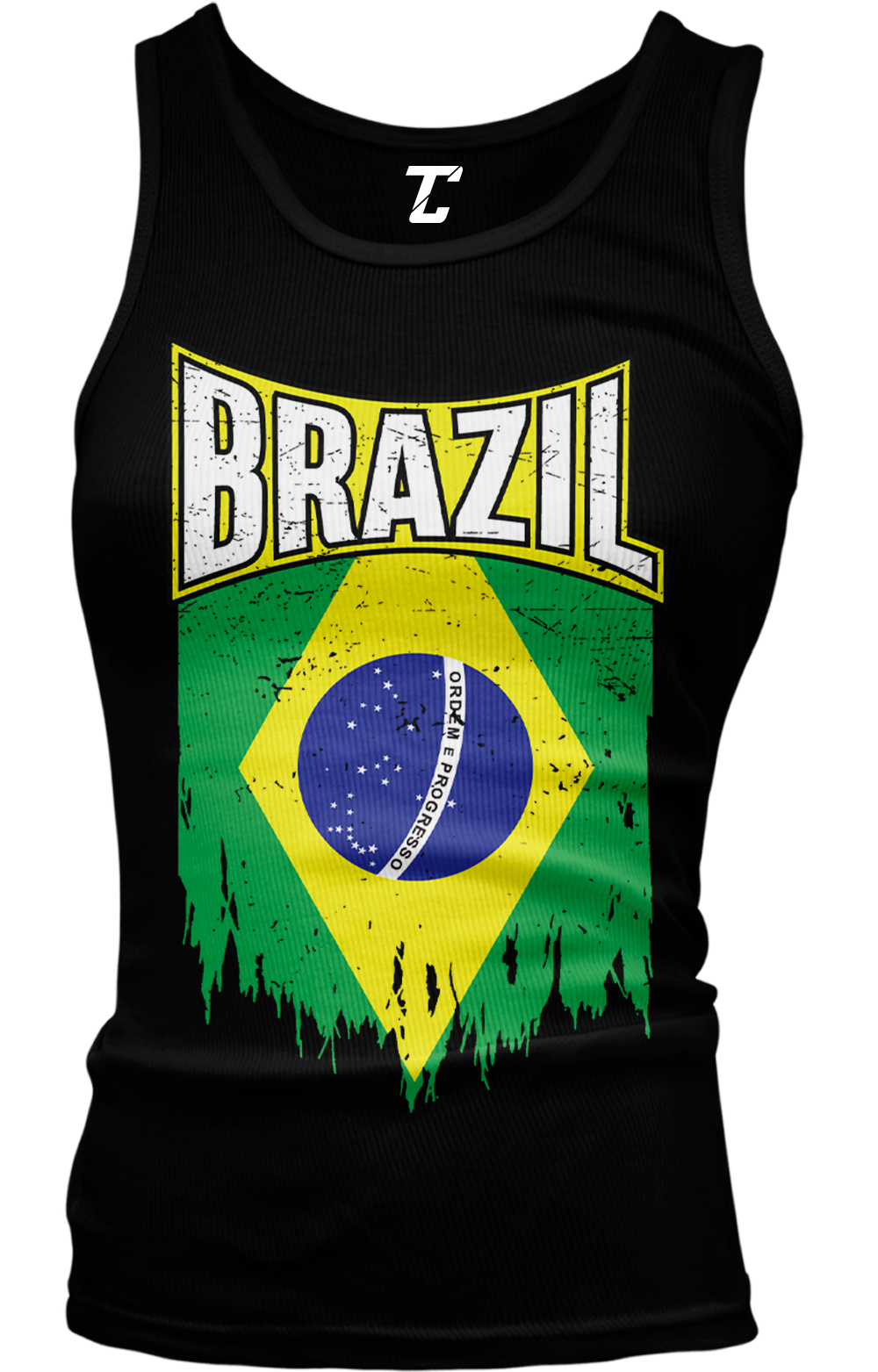 Torn Brazil Flag – Brasil South America Heritage Pride Juniors Tank Top