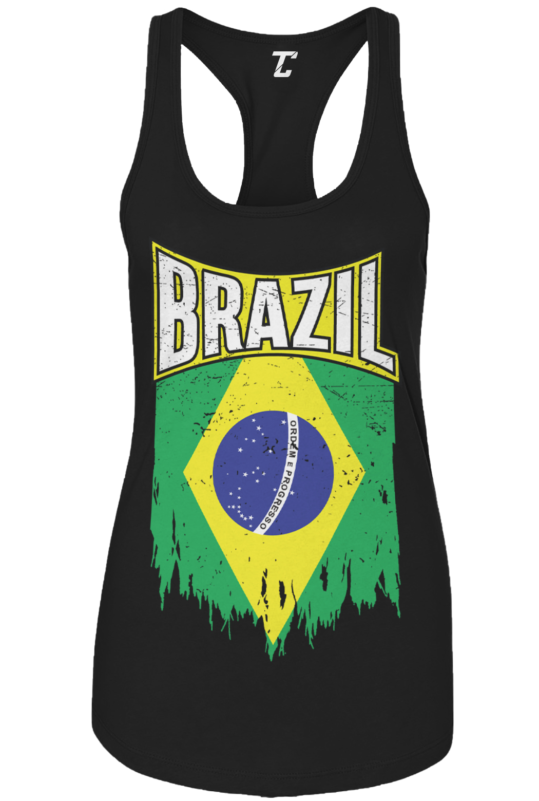 Torn Brazil Flag – Brasil South America Heritage Pride Women’s Tank