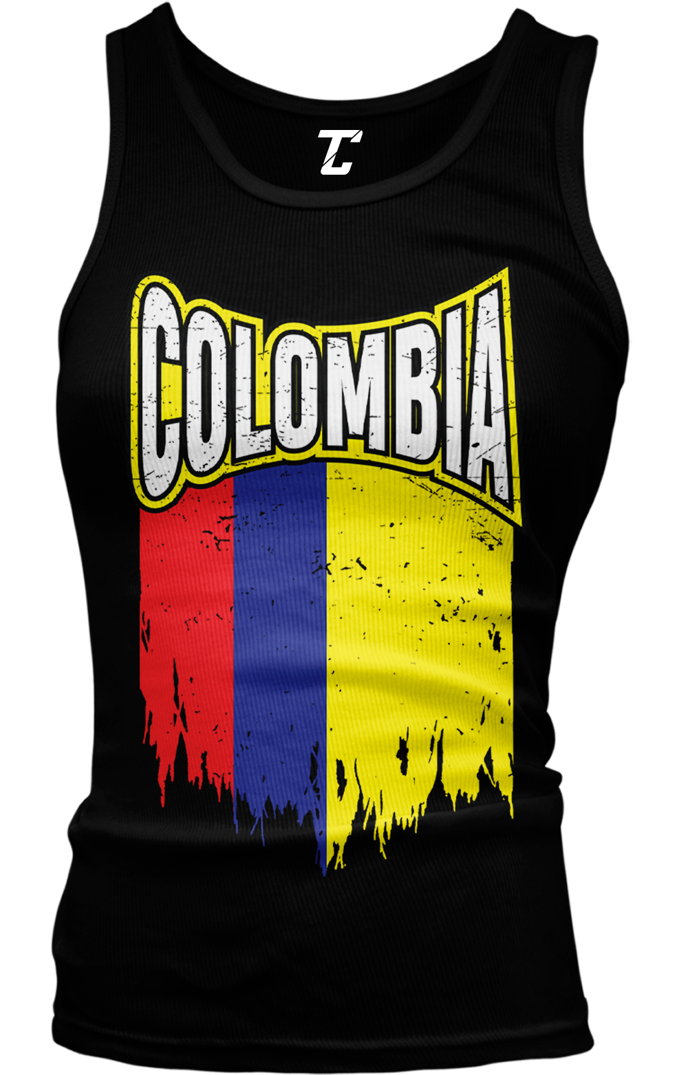 Torn Colombia Flag – Colombian Heritage Pride Latino Juniors Tank Top