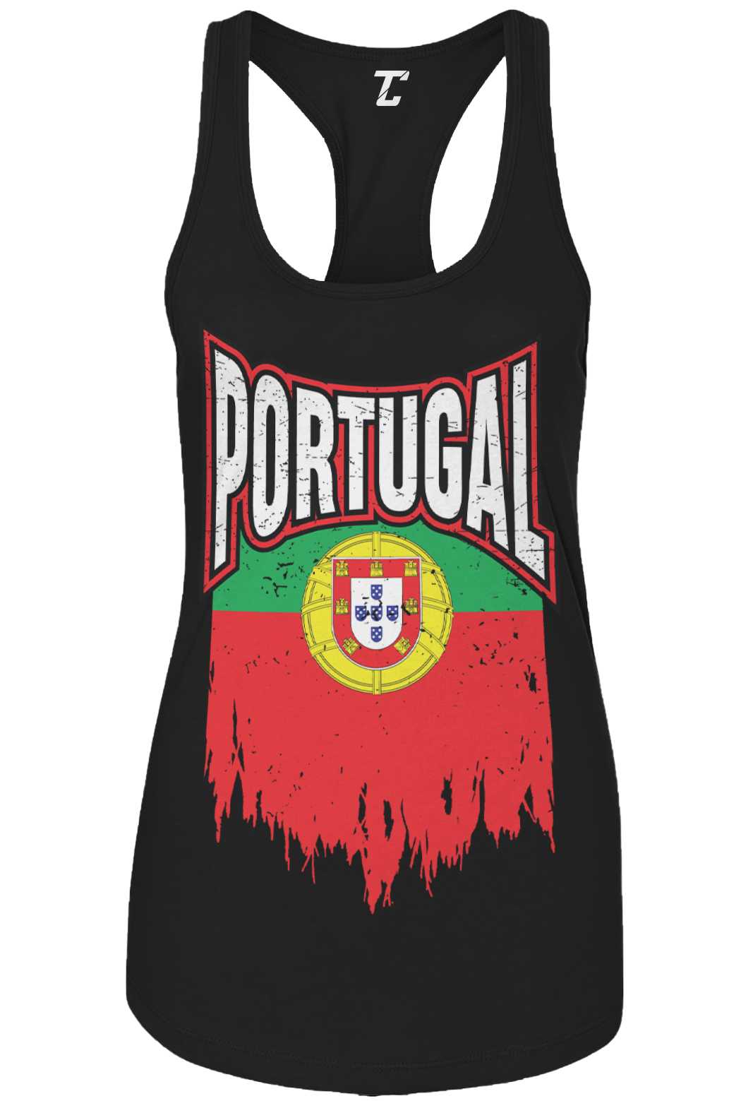 Torn Portugal Flag – Portuguese Heritage Proud Pride Women’s Tank