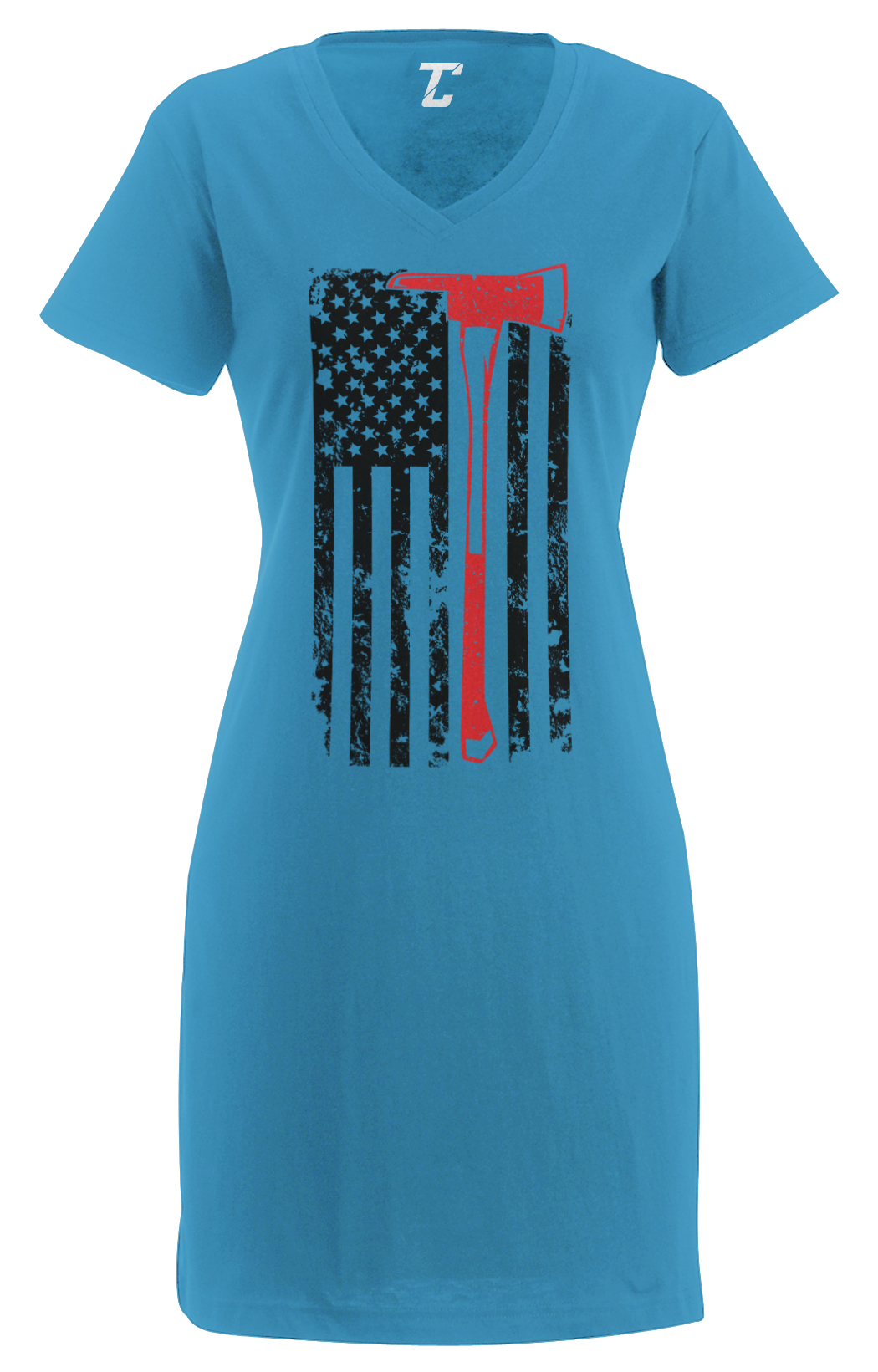 Fire Axe USA Flag – Firefighter Red Line United States Women&rsquo;s Dress