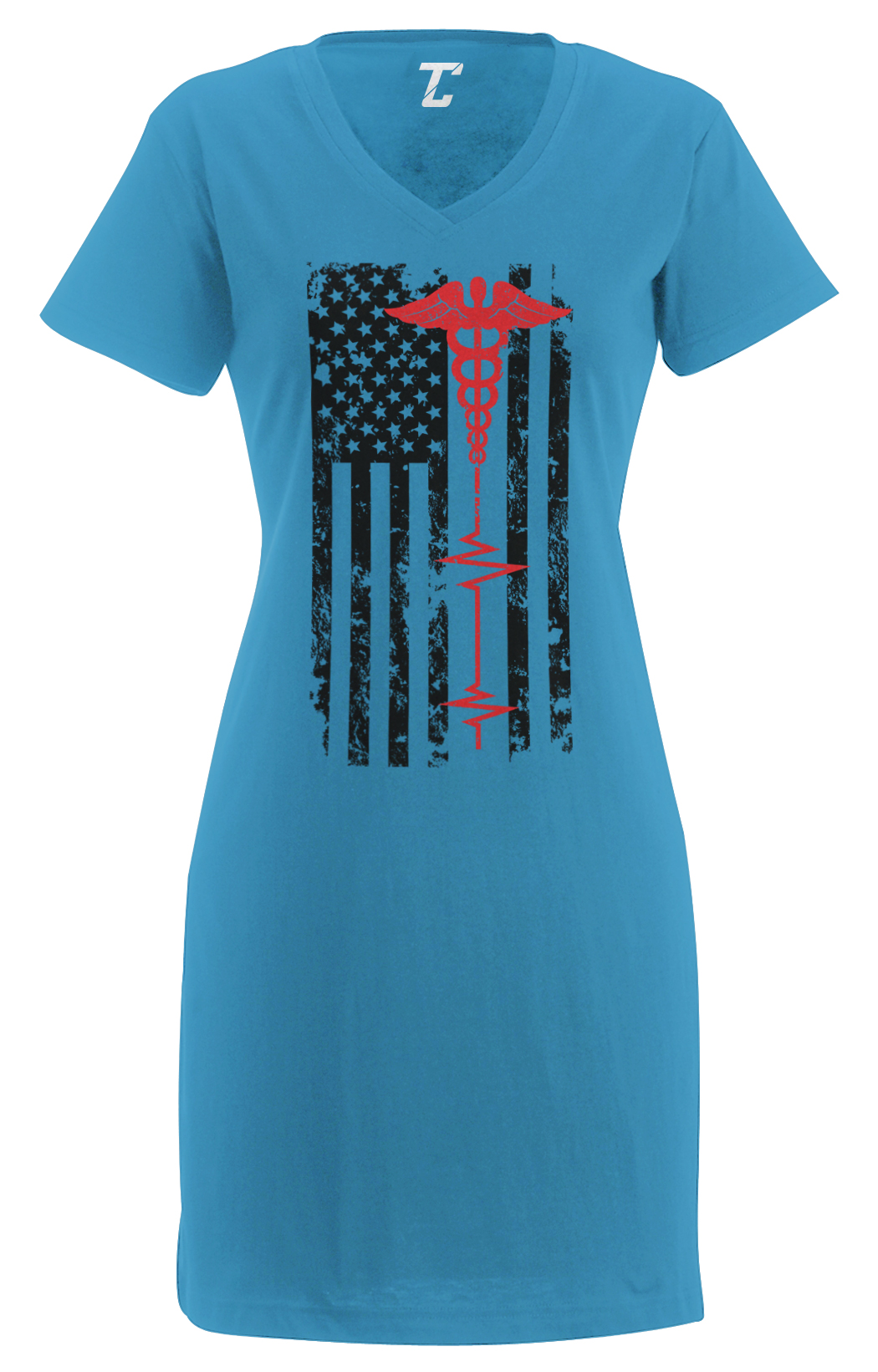 EMT Paramedic USA Flag – Red Line Support United States Women&rsquo;s Dress