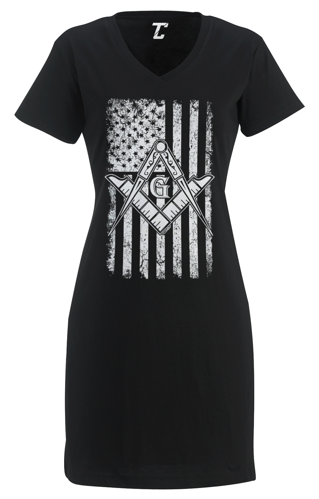 Square & Compass American Flag – United States Mason Women&rsquo;s Dress