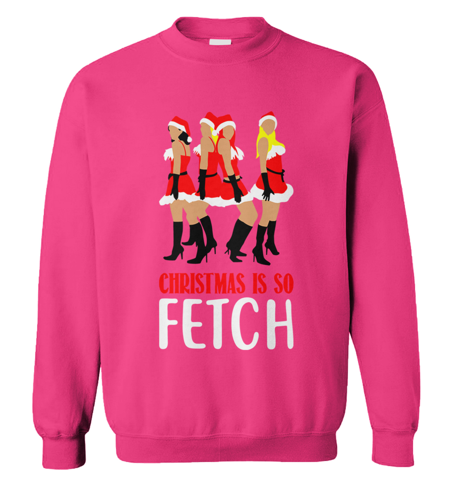 Mean Girls Winter Talent Show Christmas Is So Fetch Sweater Black Women SZ  S GUC