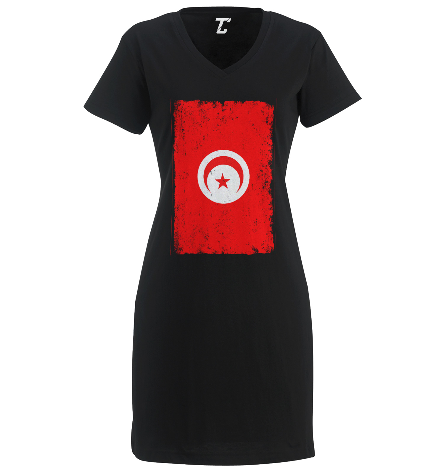 Distressed Tunisia Flag – Futbol Tunisian Country Pride Women’s Dress