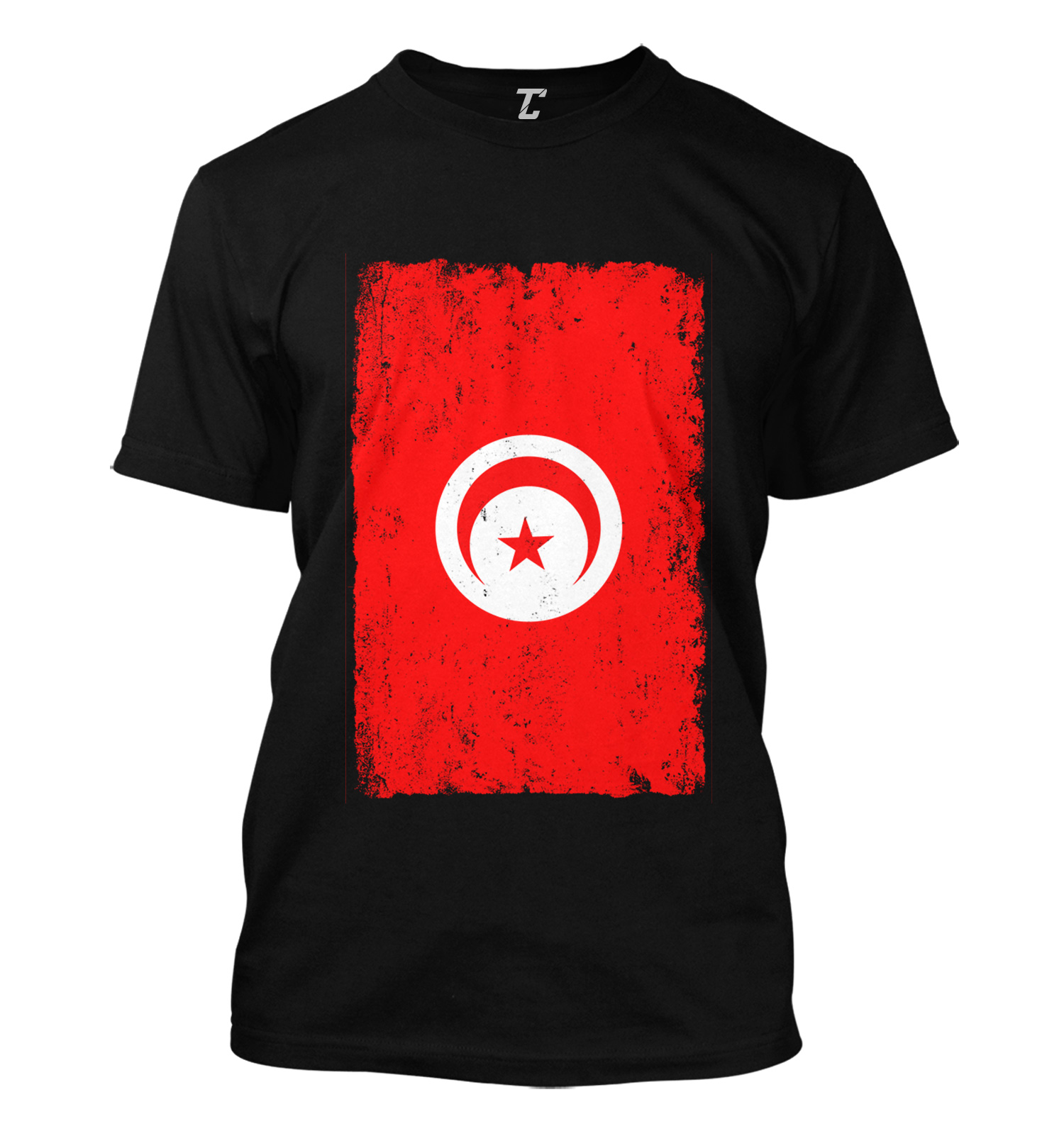 Distressed Tunisia Flag – Futbol Tunisian Country Pride Men’s T-shirt