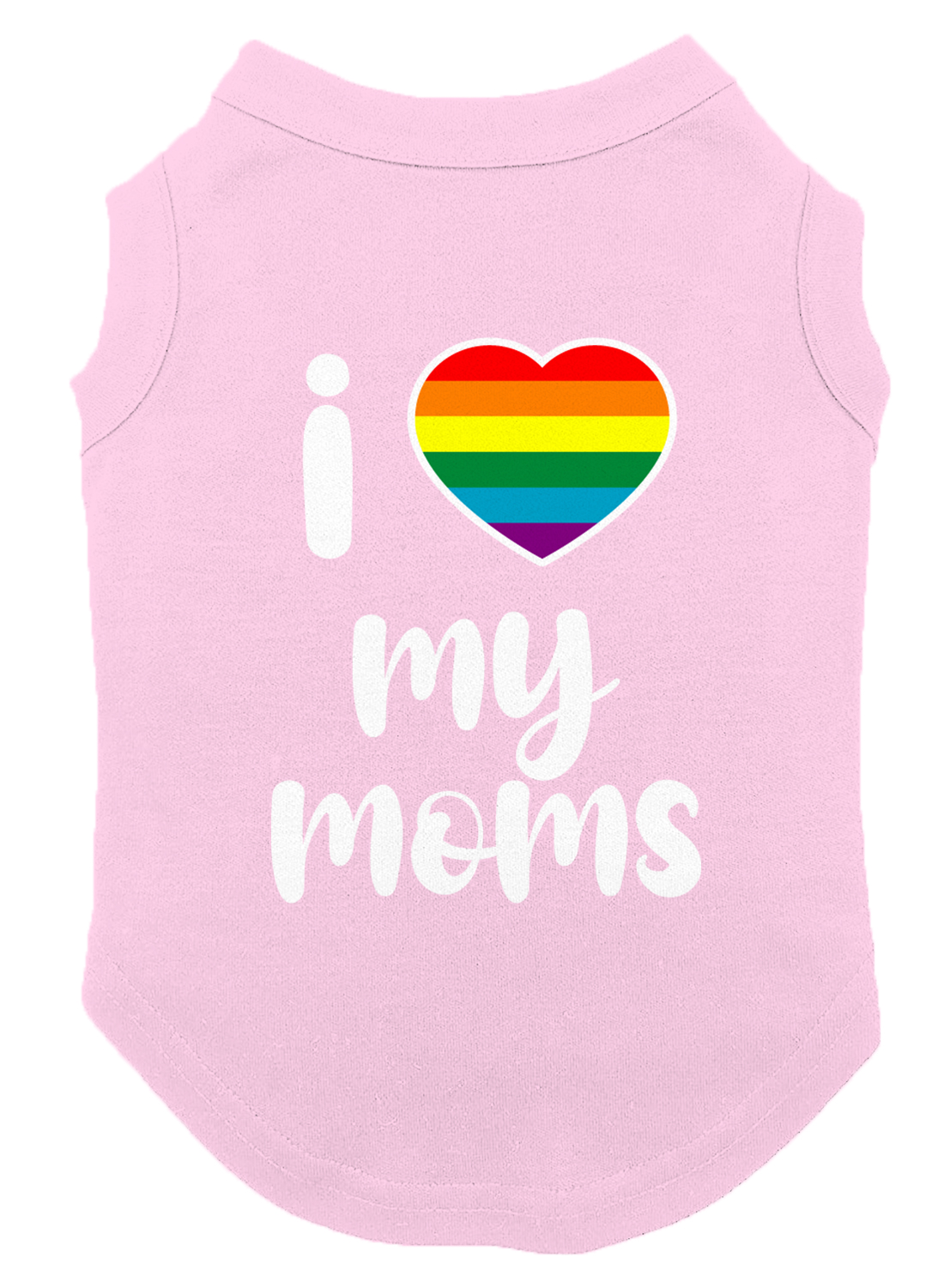 I Love My Moms - Heart Mommy LGBTQ Pride Month Lesbian Dog Shirt - Picture 14 of 16
