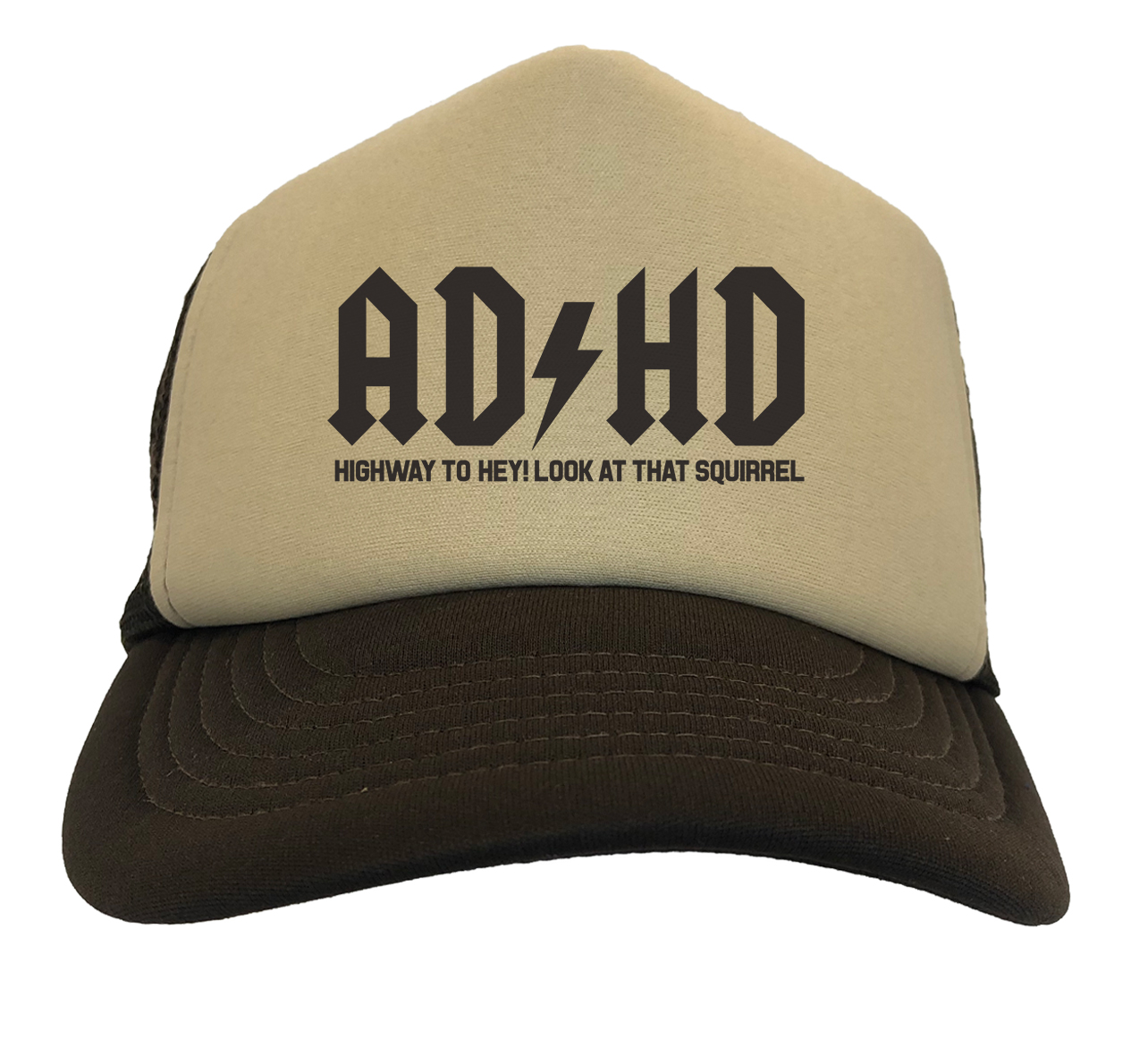 ADHD - Short Attention Span Band Parody Two Tone Trucker Hat - Picture 21 of 22