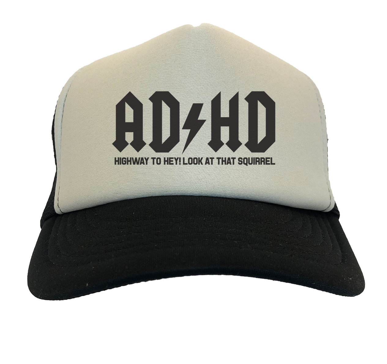 ADHD - Short Attention Span Band Parody Two Tone Trucker Hat - Picture 20 of 22