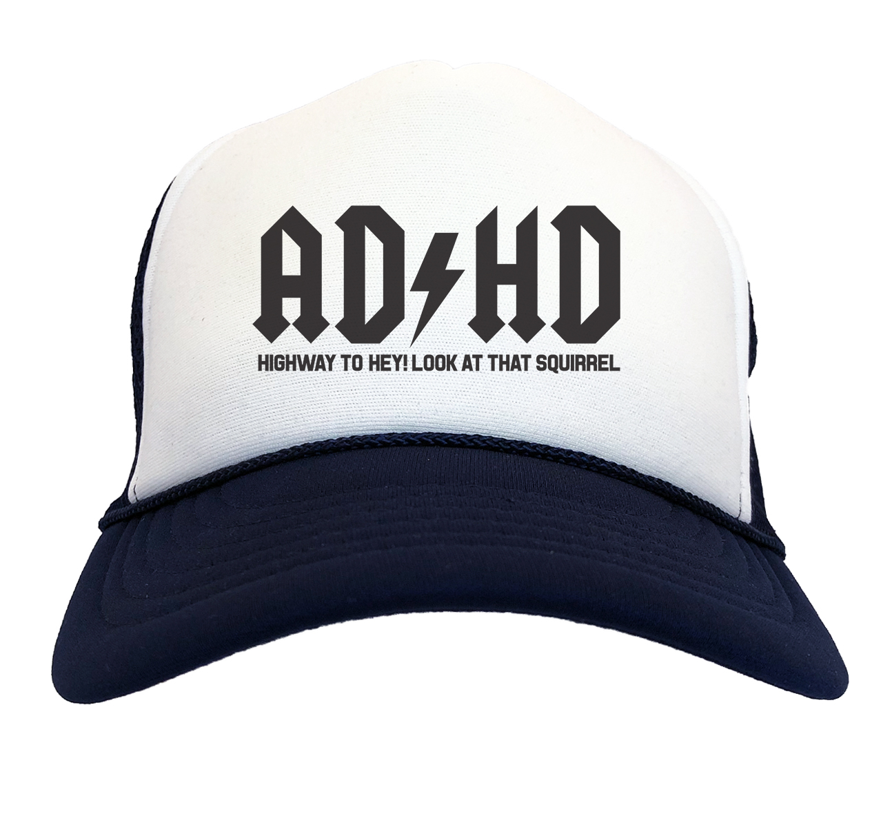 ADHD - Short Attention Span Band Parody Two Tone Trucker Hat - Picture 12 of 22