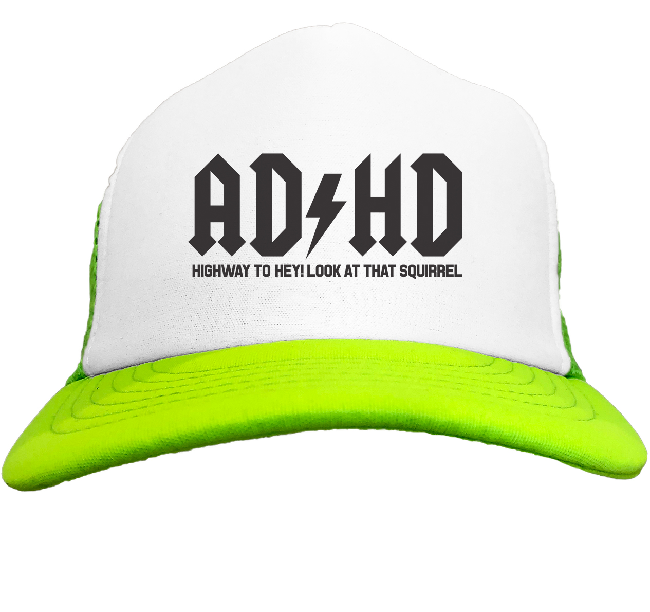 ADHD - Short Attention Span Band Parody Two Tone Trucker Hat - Picture 16 of 22