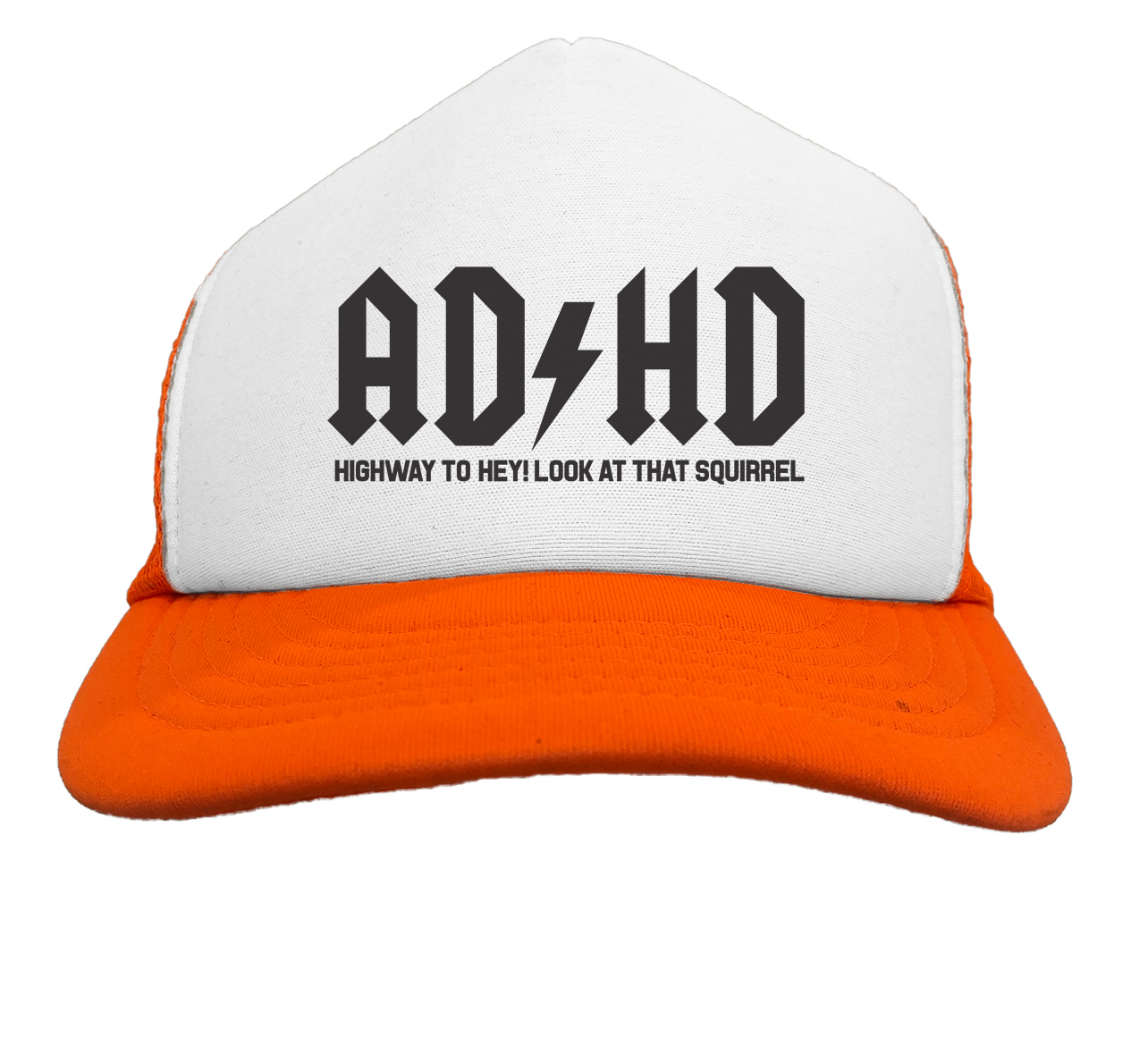 ADHD - Short Attention Span Band Parody Two Tone Trucker Hat - Picture 19 of 22