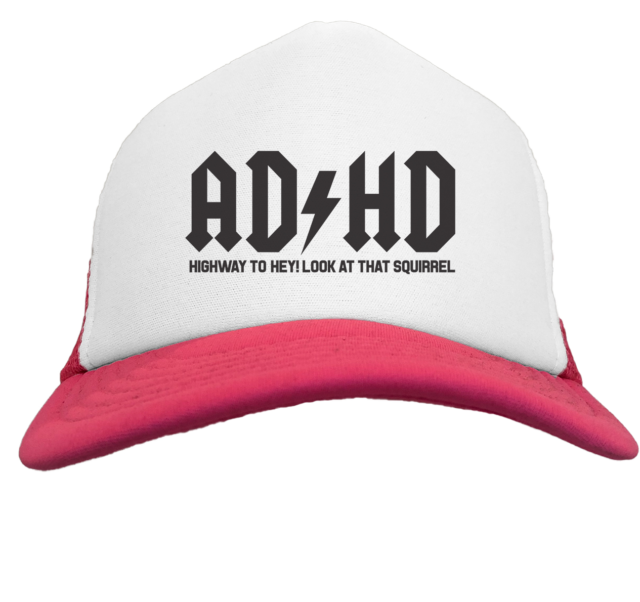 ADHD - Short Attention Span Band Parody Two Tone Trucker Hat - Picture 17 of 22