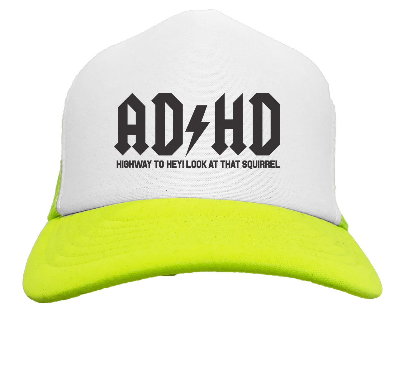 ADHD - Short Attention Span Band Parody Two Tone Trucker Hat - Picture 18 of 22