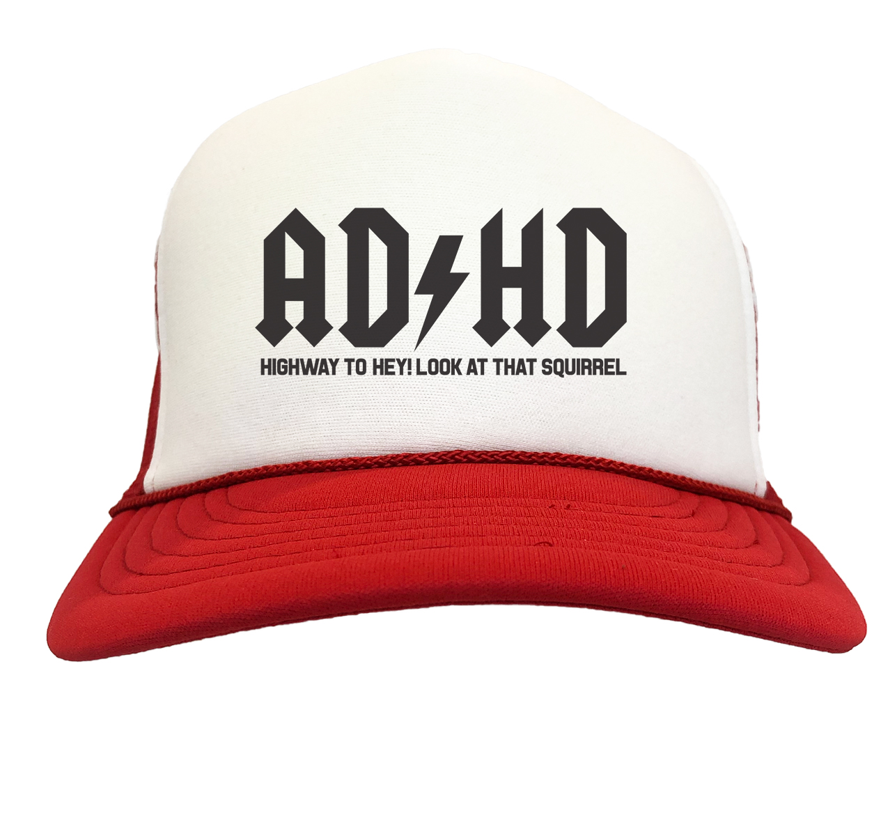 ADHD - Short Attention Span Band Parody Two Tone Trucker Hat - Picture 15 of 22