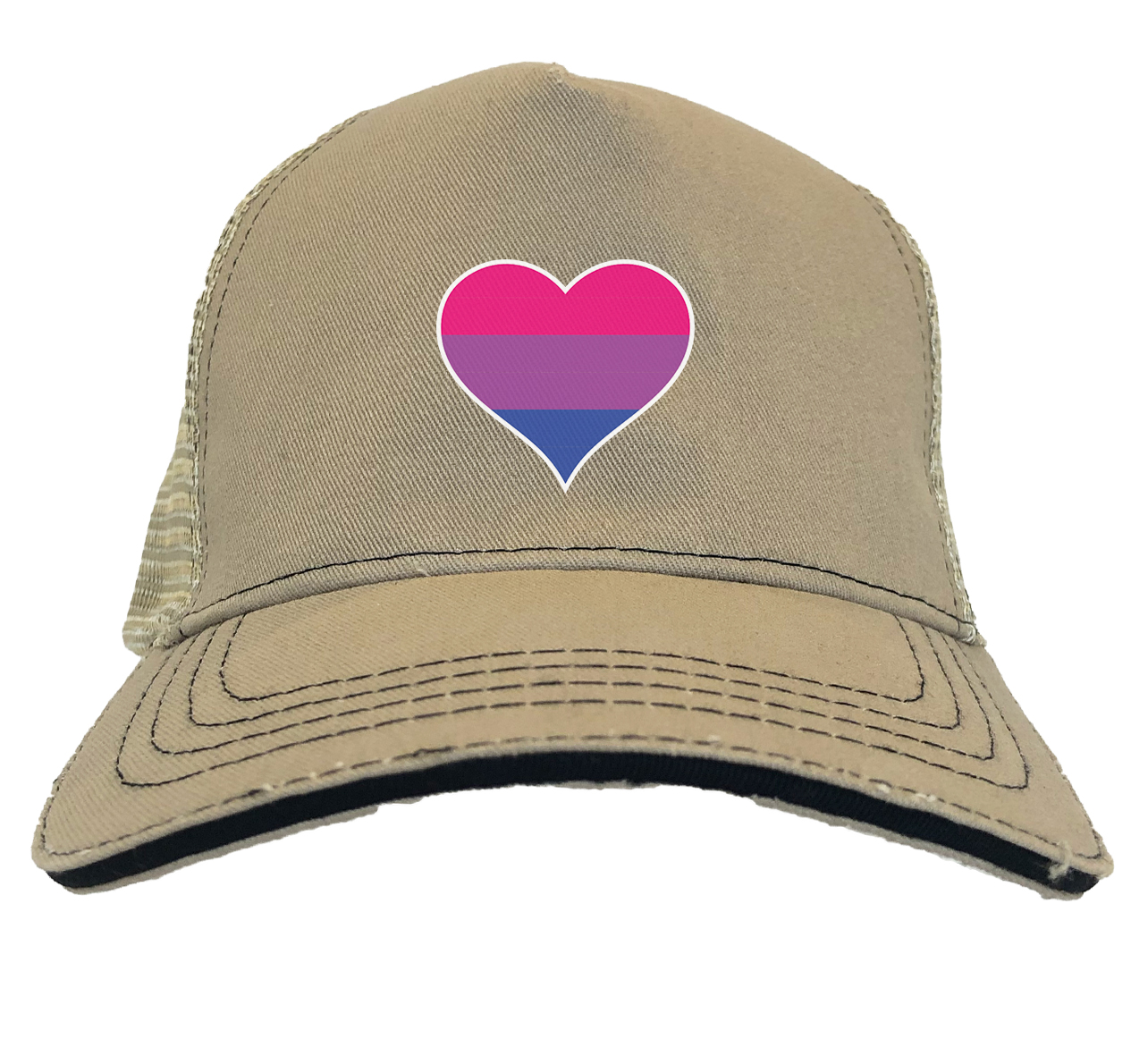 Bisexual Heart - LGBTQ Love Equality Bi I Like Both Twill