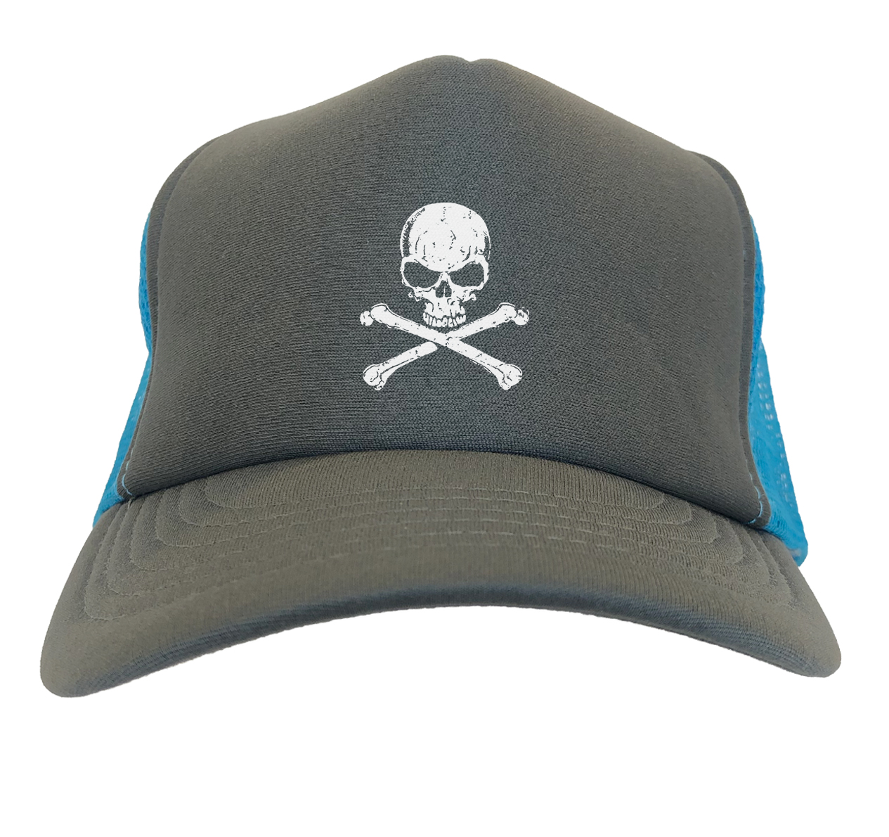 Skull and Crossbones - Pirate Dead Skeleton Icon Two Tone Trucker