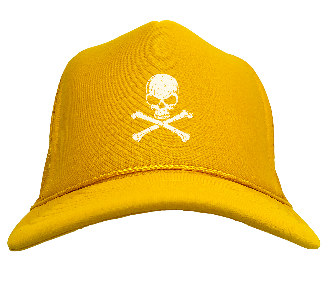 Skull and Crossbones - Pirate Dead Skeleton Icon Solid Trucker Hat