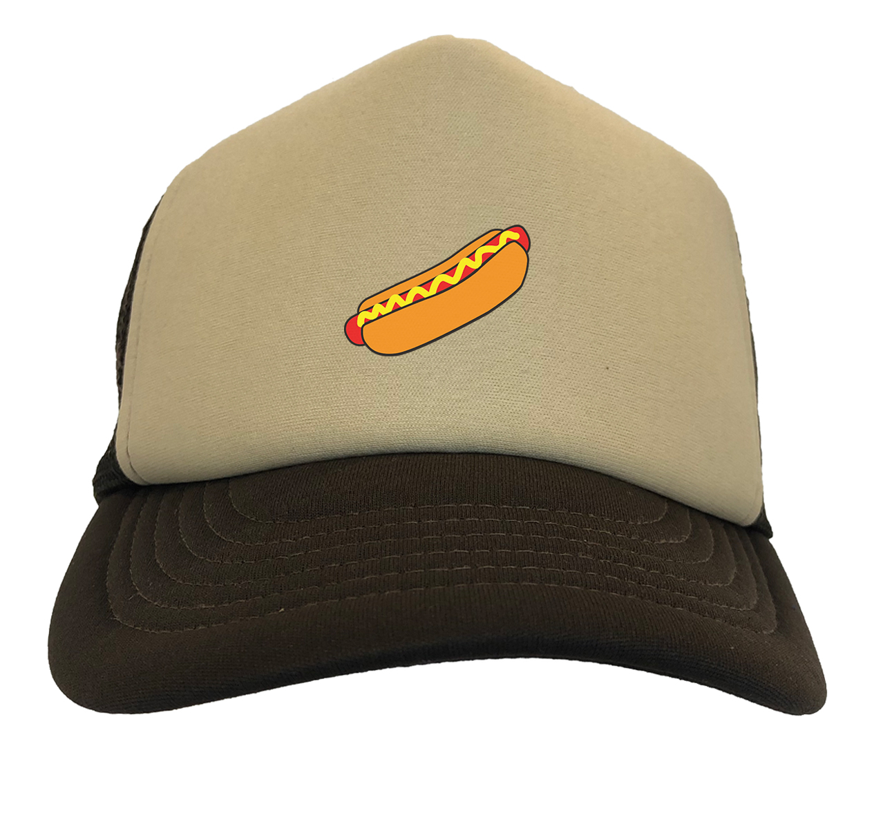 Hot Dog - Glizzy Weenie Emoticon Funny Meme Two Tone Trucker Hat - Picture 23 of 28