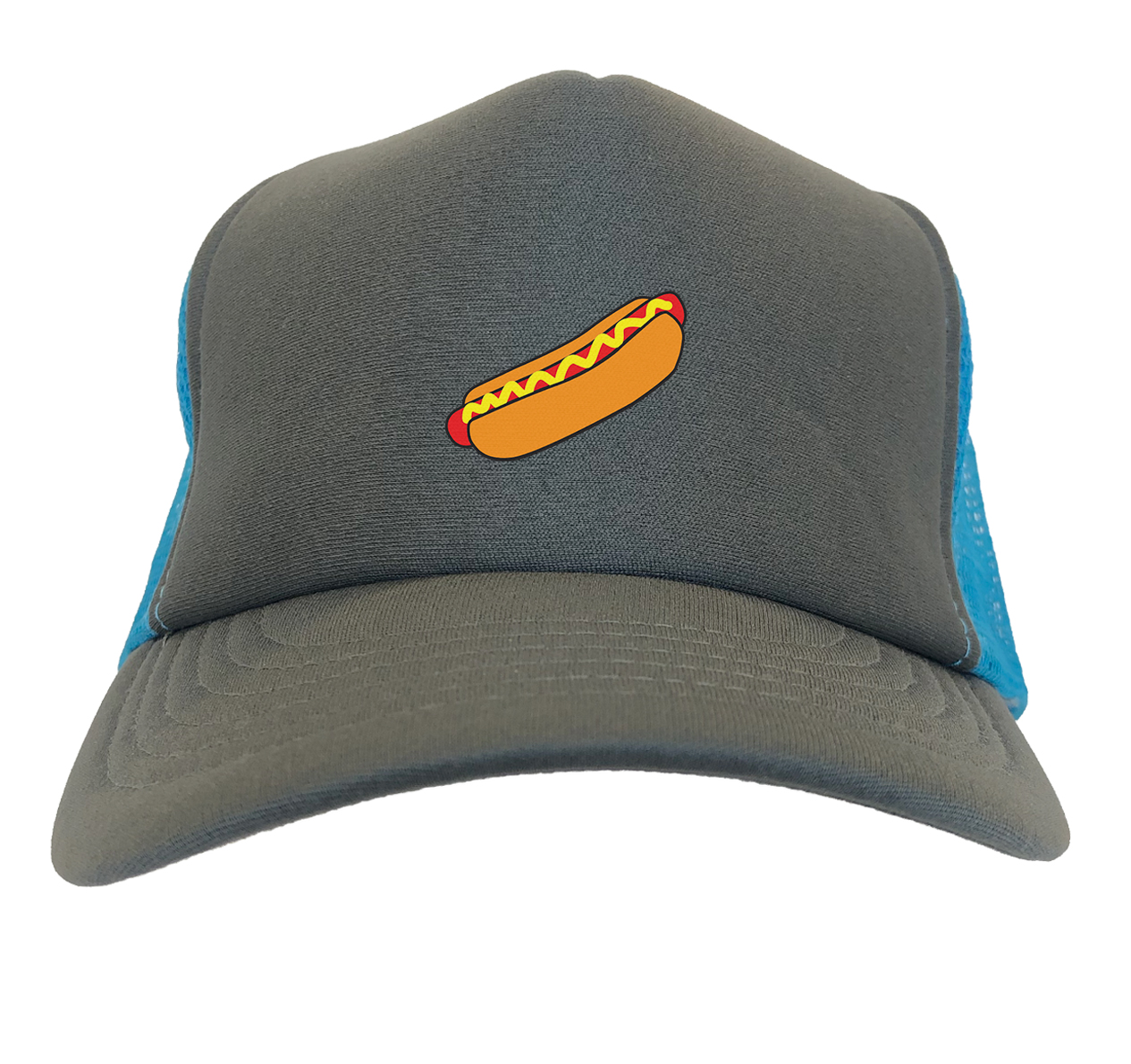 Hot Dog - Glizzy Weenie Emoticon Funny Meme Two Tone Trucker Hat - Picture 24 of 28