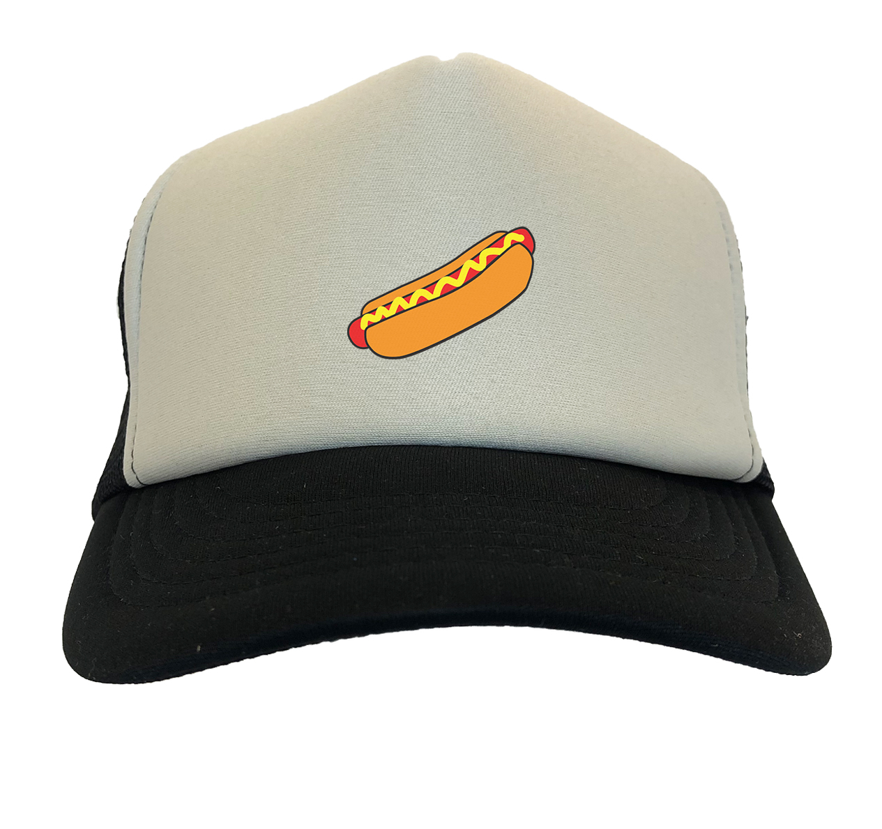 Hot Dog - Glizzy Weenie Emoticon Funny Meme Two Tone Trucker Hat - Picture 22 of 28