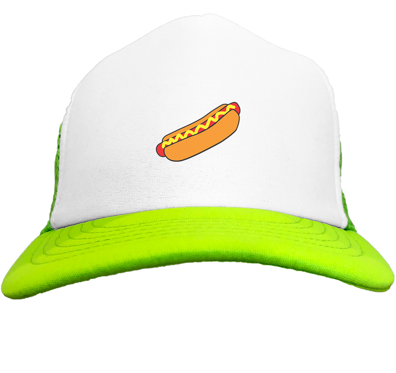 Hot Dog - Glizzy Weenie Emoticon Funny Meme Two Tone Trucker Hat - Picture 18 of 28