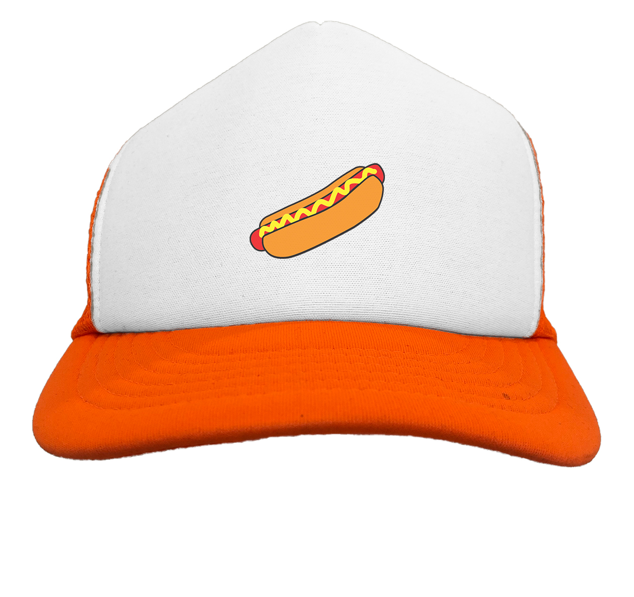 Hot Dog - Glizzy Weenie Emoticon Funny Meme Two Tone Trucker Hat - Picture 21 of 28