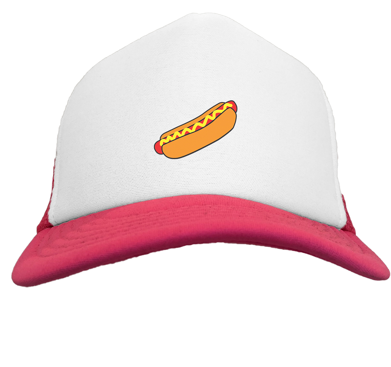 Hot Dog - Glizzy Weenie Emoticon Funny Meme Two Tone Trucker Hat - Picture 19 of 28