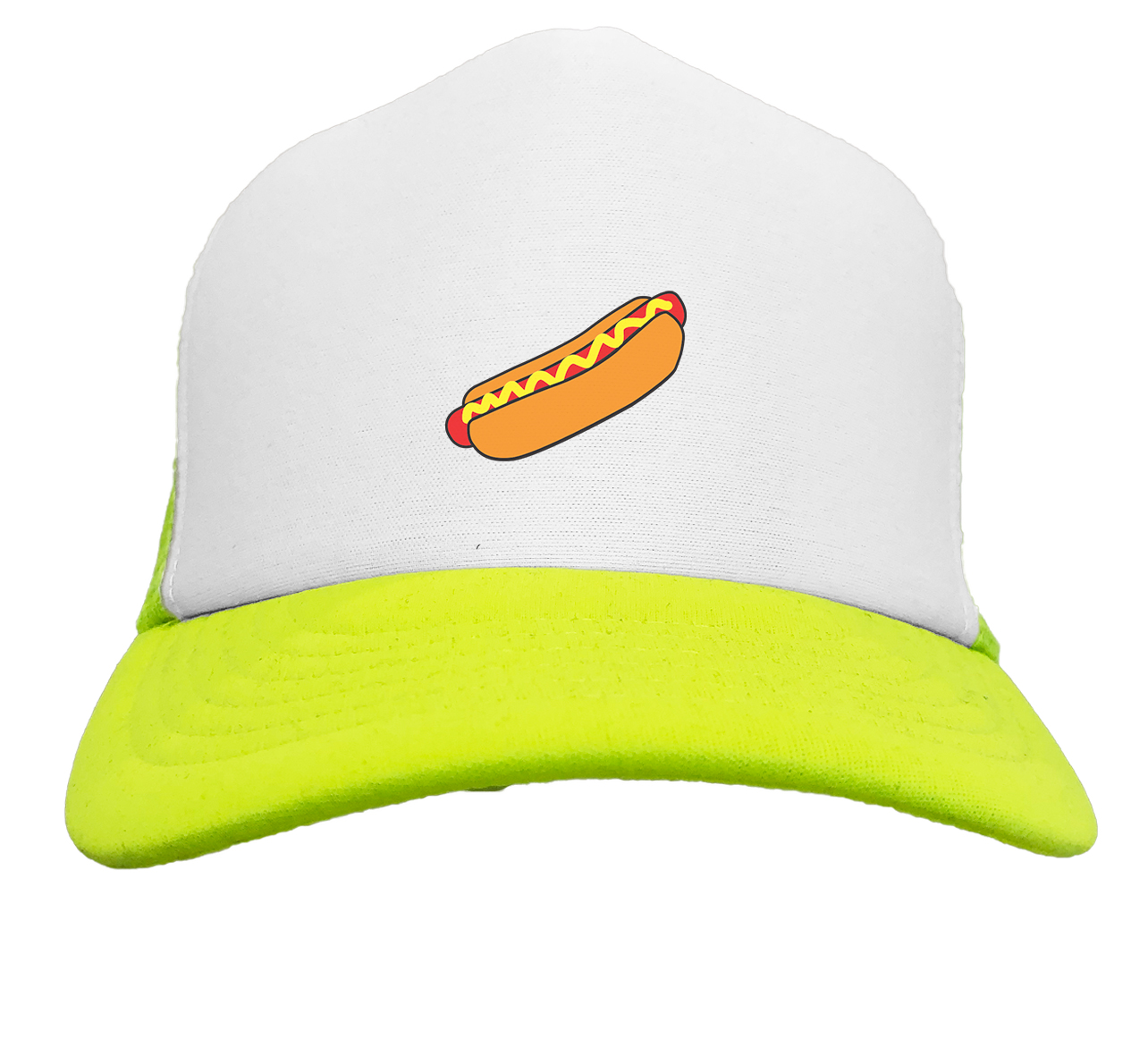Hot Dog - Glizzy Weenie Emoticon Funny Meme Two Tone Trucker Hat - Picture 20 of 28