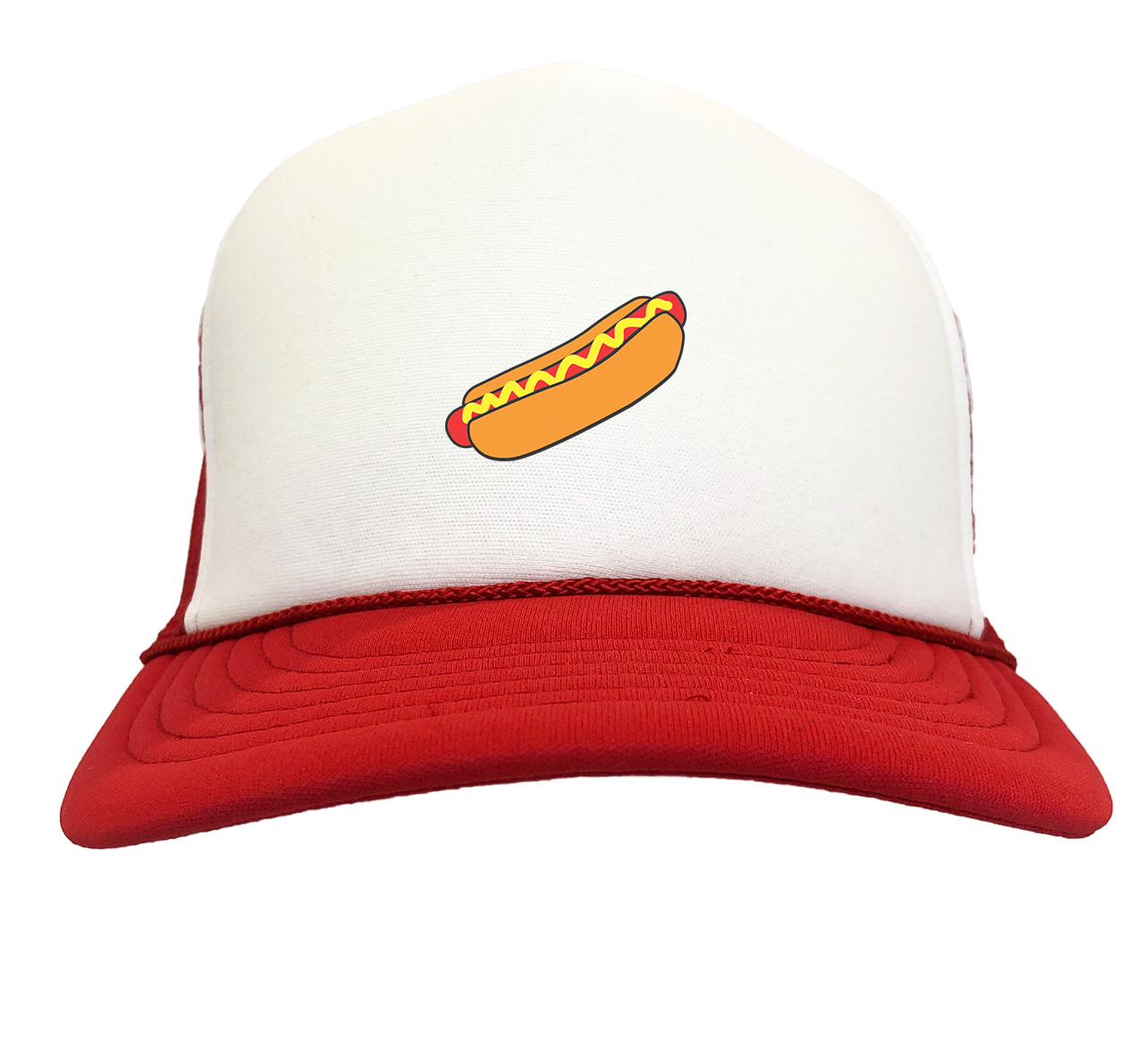 Hot Dog - Glizzy Weenie Emoticon Funny Meme Two Tone Trucker Hat - Picture 17 of 28