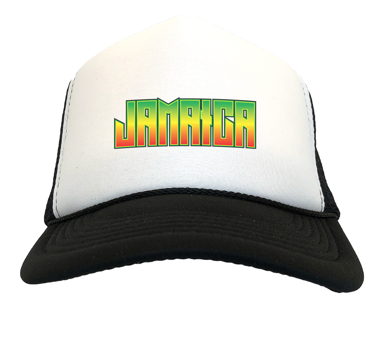 Jamaica Flag - Jamaican Pride Kingston Rasta Two Tone Trucker Hat