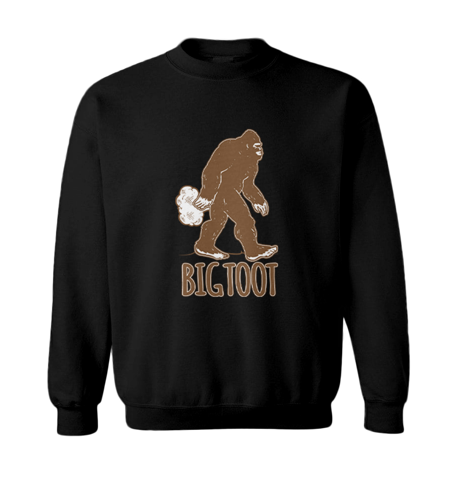 Big Toot - Big Foot Sasquatch Fart Funny Toddler Crewneck Sweater - Picture 2 of 8
