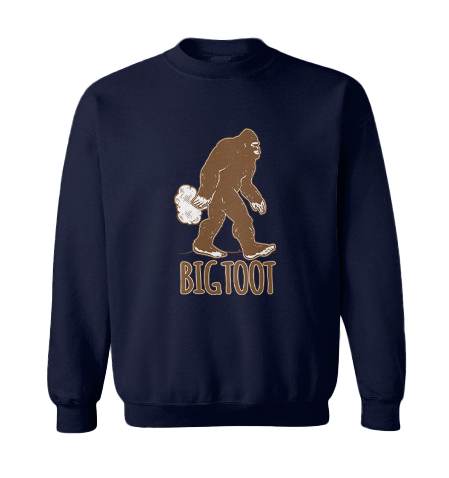Big Toot - Big Foot Sasquatch Fart Funny Toddler Crewneck Sweater - Picture 5 of 8