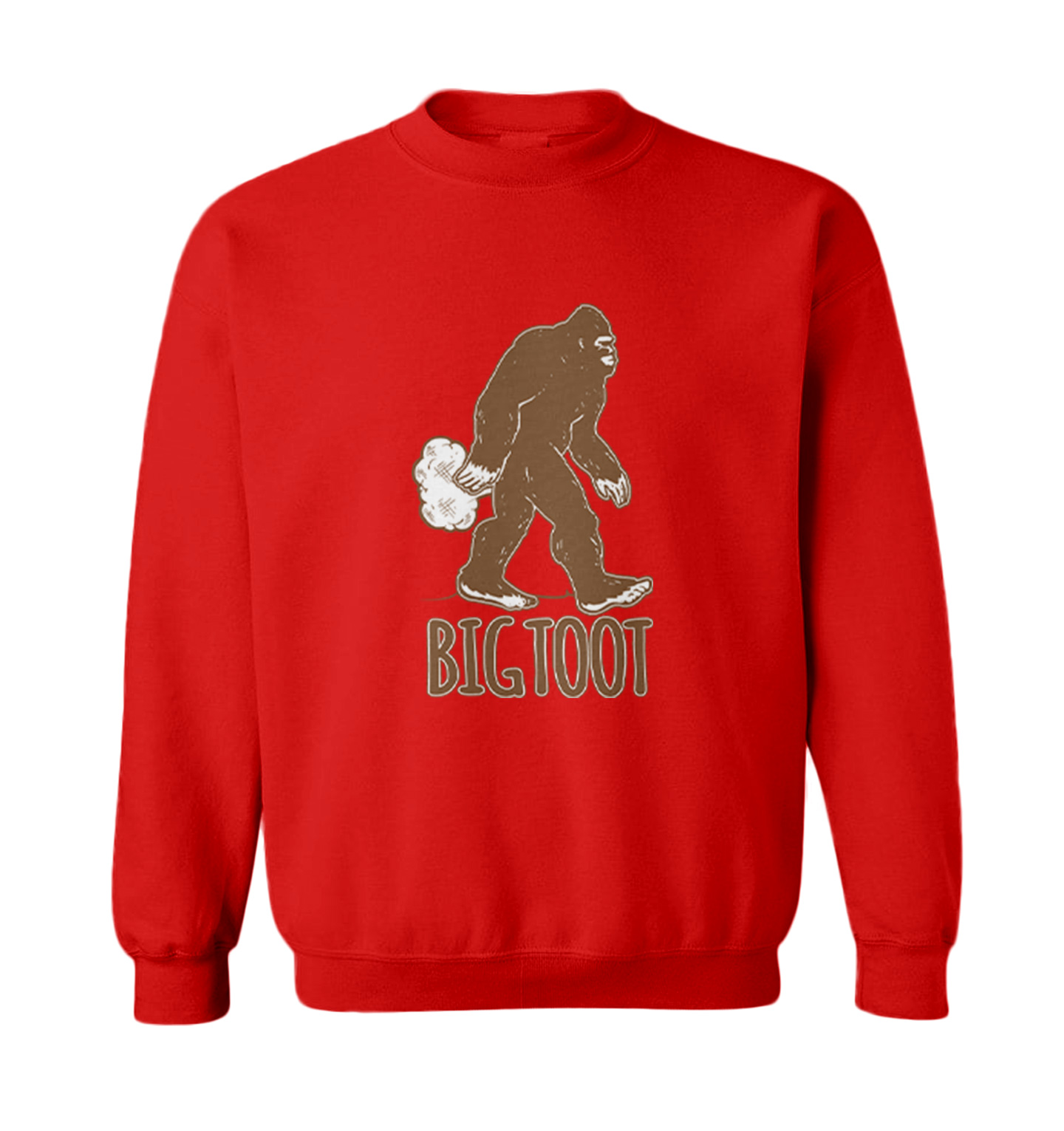 Big Toot - Big Foot Sasquatch Fart Funny Toddler Crewneck Sweater - Picture 7 of 8