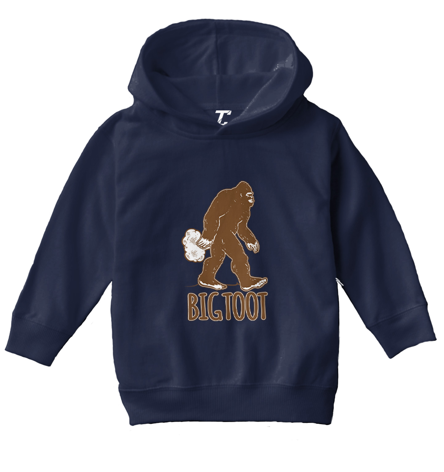 Big Toot - Big Foot Sasquatch Fart Funny Toddler/Youth Hoodie - Picture 7 of 12