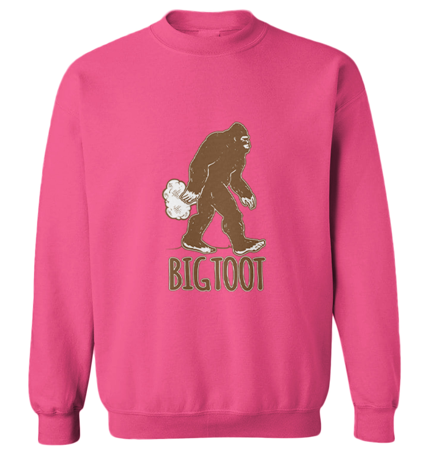Big Toot - Big Foot Sasquatch Fart Funny Toddler Crewneck Sweater - Picture 6 of 8