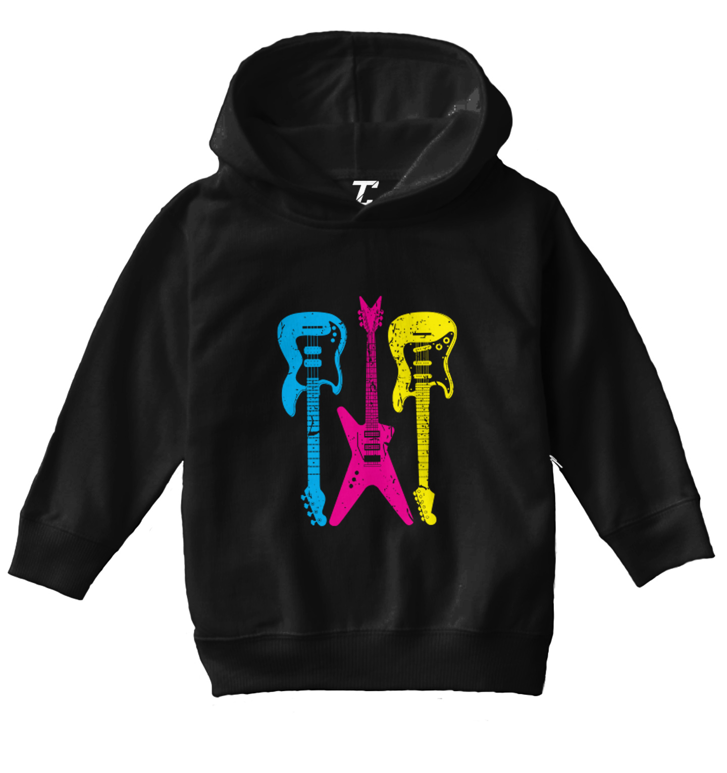 Neon Guitars - Rock Star Musician Instrument Toddler/Youth Hoodie - Picture 2 of 12