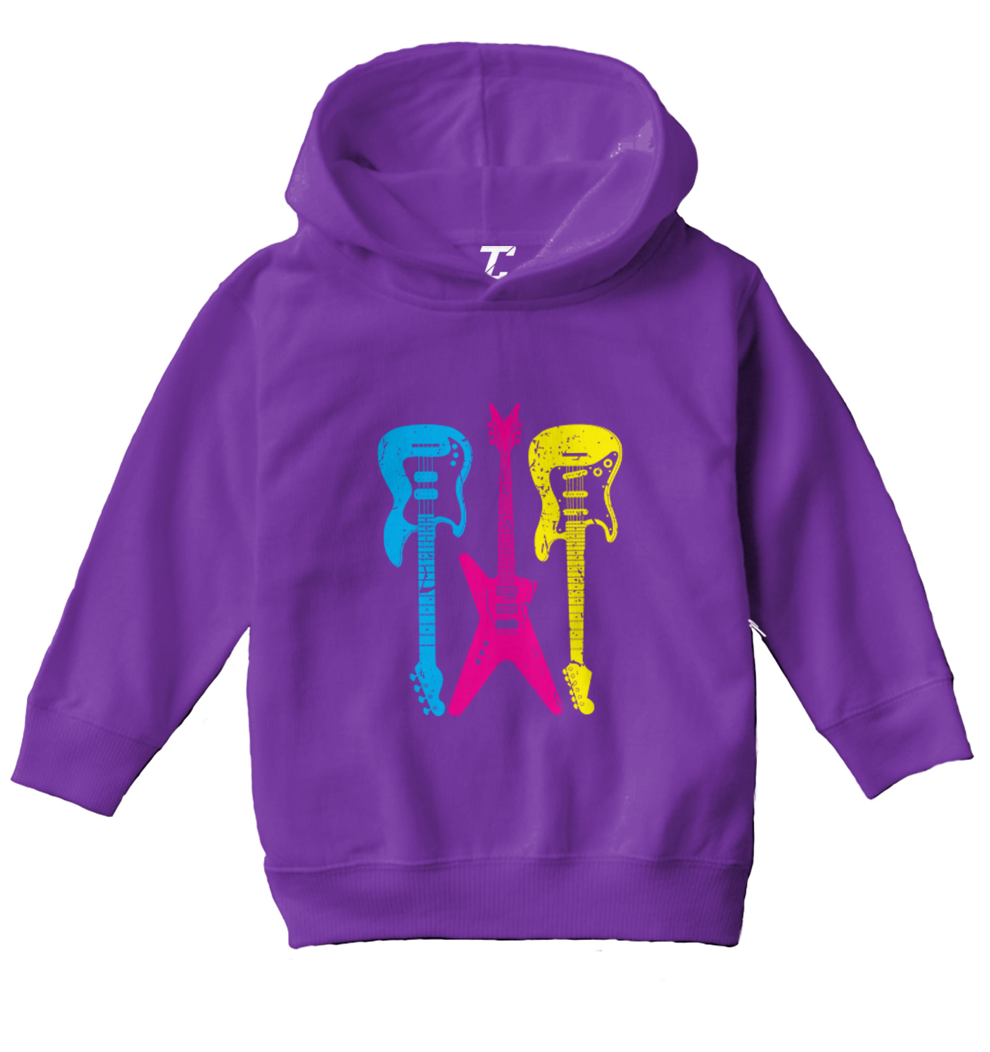 Neon Guitars - Rock Star Musician Instrument Toddler/Youth Hoodie - Picture 9 of 12