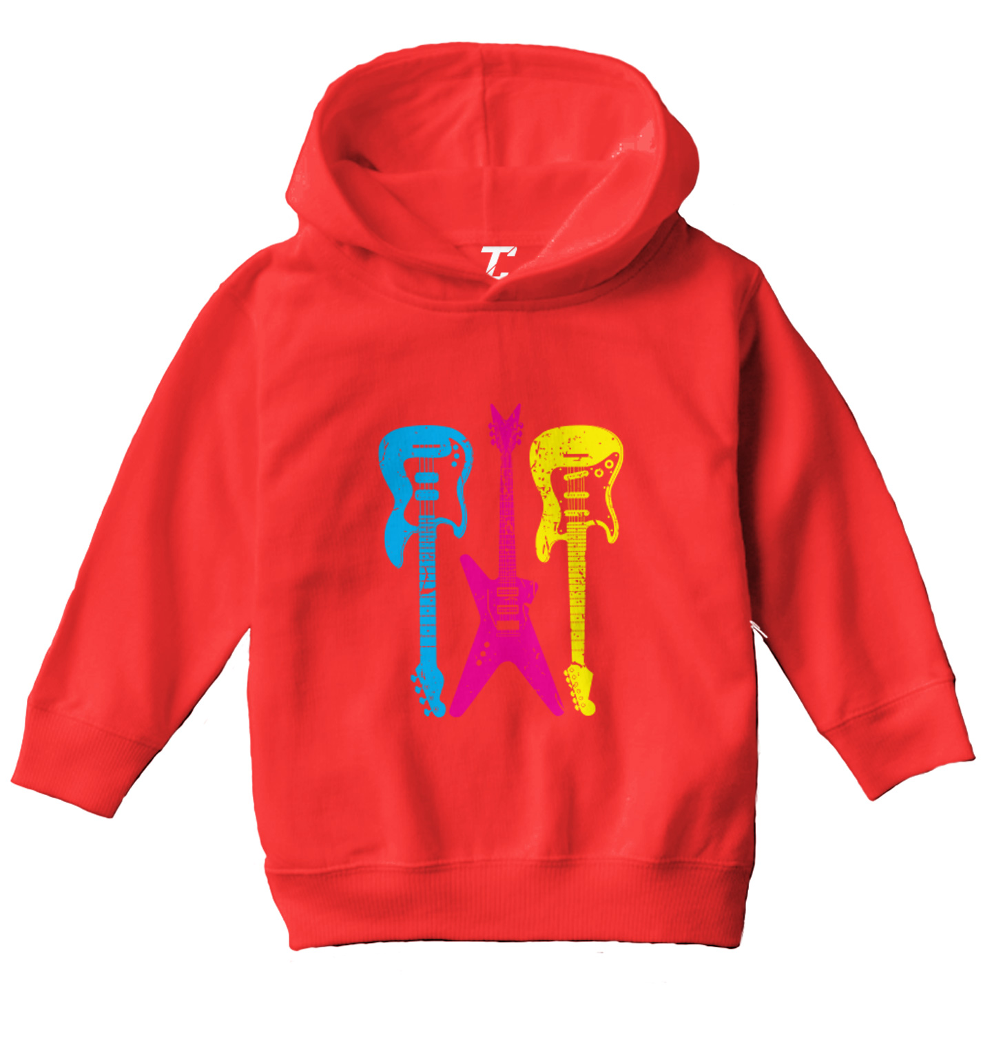 Neon Guitars - Rock Star Musician Instrument Toddler/Youth Hoodie - Picture 10 of 12